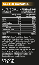 Rapid Vegan Plant Protein | Salted Caramel 1kg nutritional info